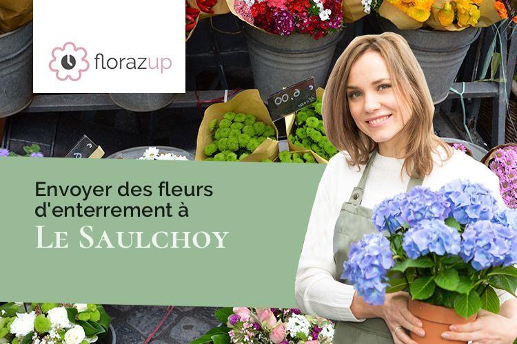 compositions de fleurs pour des obsèques à Le Saulchoy (Oise/60360)