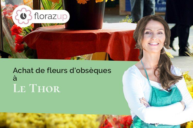 gerbes de fleurs pour un deuil à Le Thor (Vaucluse/84250)