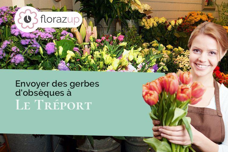 coeur de fleurs pour une crémation à Le Tréport (Seine-Maritime/76470)