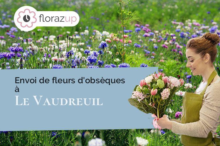 couronnes de fleurs pour des funérailles à Le Vaudreuil (Eure/27100)
