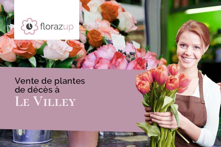 fleurs deuil pour des funérailles à Le Villey (Jura/39230)