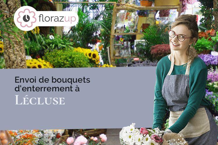 couronnes de fleurs pour des obsèques à Lécluse (Nord/59259)