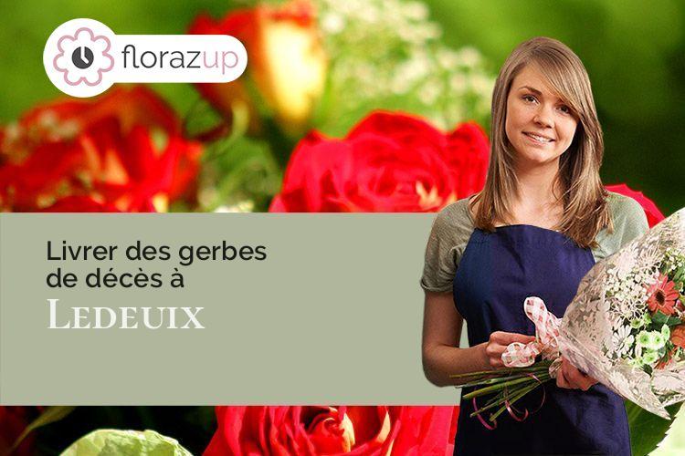 couronnes florales pour des obsèques à Ledeuix (Pyrénées-Atlantiques/64400)