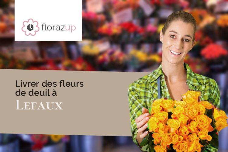 fleurs deuil pour un enterrement à Lefaux (Pas-de-Calais/62630)