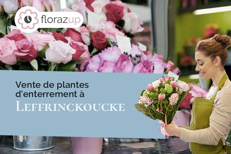 compositions florales pour des funérailles à Leffrinckoucke (Nord/59495)