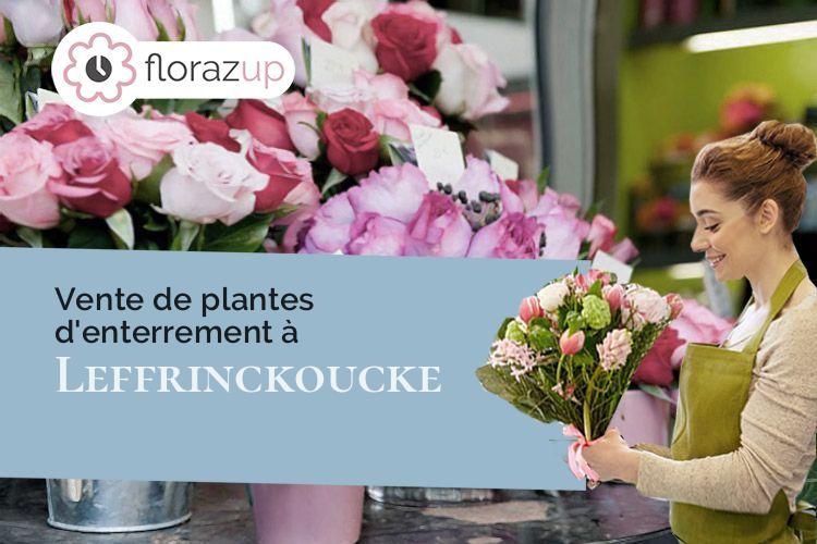 compositions florales pour des funérailles à Leffrinckoucke (Nord/59495)