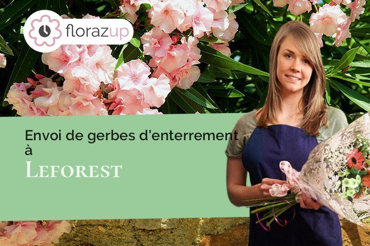 créations florales pour des funérailles à Leforest (Pas-de-Calais/62790)