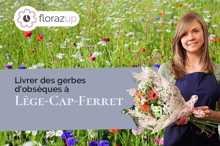 gerbes de fleurs pour un enterrement à Lège-Cap-Ferret (Gironde/33950)