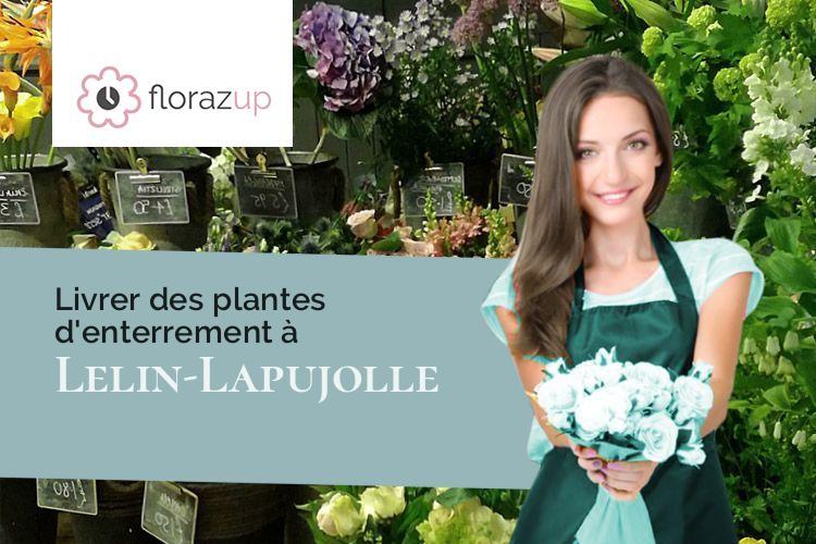 gerbes de fleurs pour un deuil à Lelin-Lapujolle (Gers/32400)