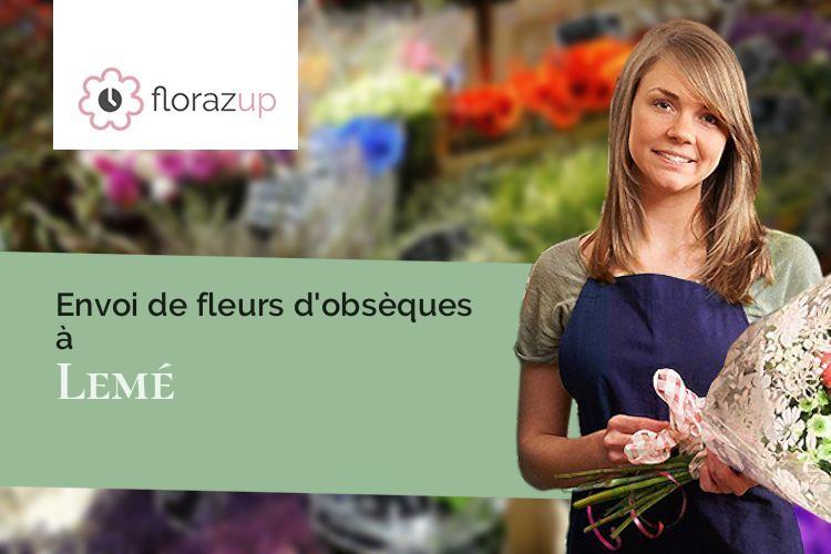 croix de fleurs pour des funérailles à Lemé (Aisne/02140)