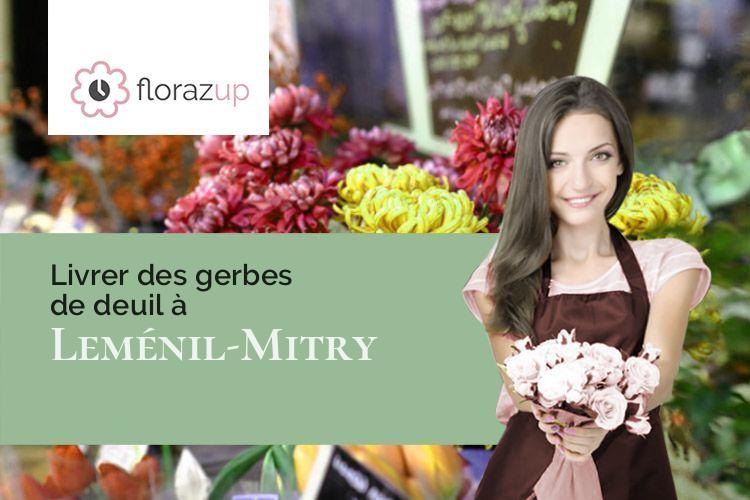 couronnes florales pour un enterrement à Leménil-Mitry (Meurthe-et-Moselle/54740)