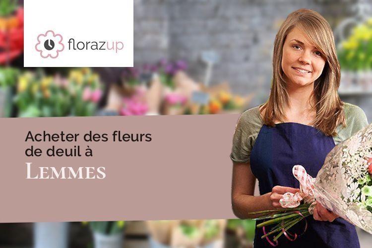 coeurs de fleurs pour un deuil à Lemmes (Meuse/55220)