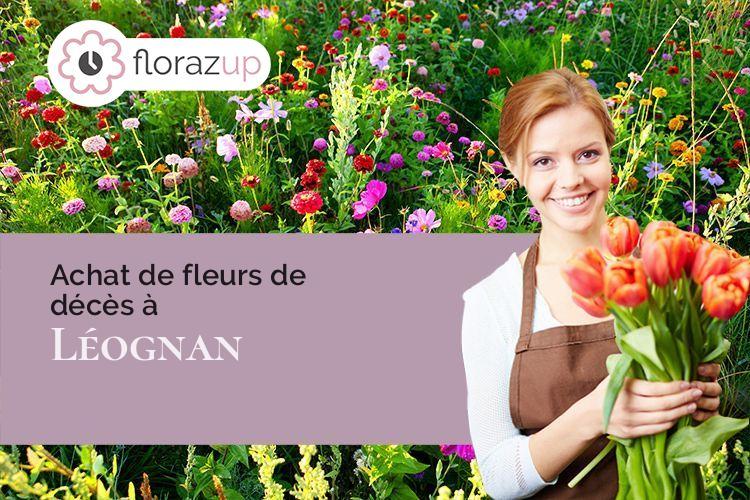 compositions de fleurs pour des funérailles à Léognan (Gironde/33850)