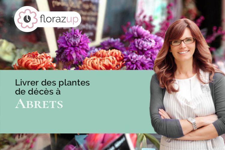 couronnes de fleurs pour un deuil à Abrets (Isère/38490)