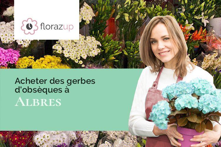 gerbes de fleurs pour des obsèques à Albres (Aveyron/12220)