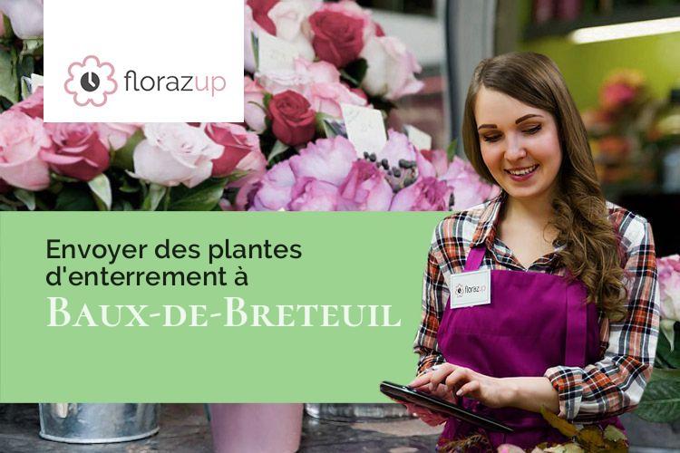 couronnes de fleurs pour des funérailles à Baux-de-Breteuil (Eure/27160)