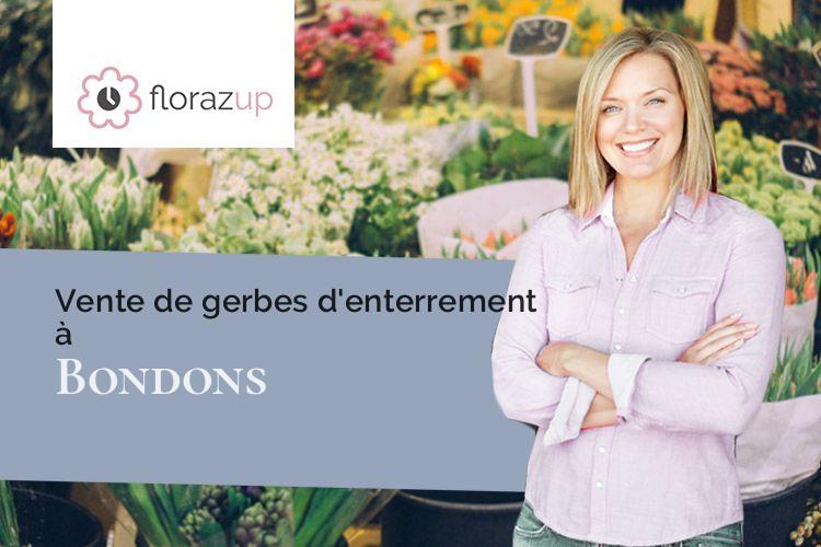 fleurs deuil pour des funérailles à Bondons (Lozère/48400)