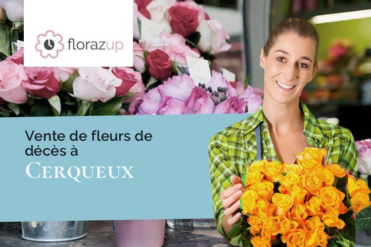 bouquets de fleurs pour un enterrement à Cerqueux (Maine-et-Loire/49360)