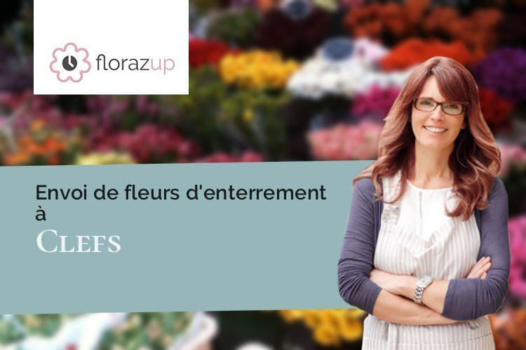 gerbes de fleurs pour un deuil à Clefs (Haute-Savoie/74230)