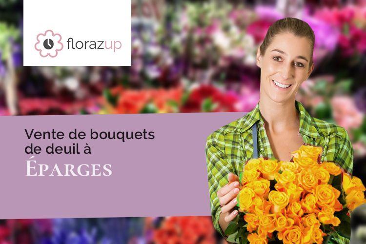 coeurs de fleurs pour un deuil à Éparges (Meuse/55160)