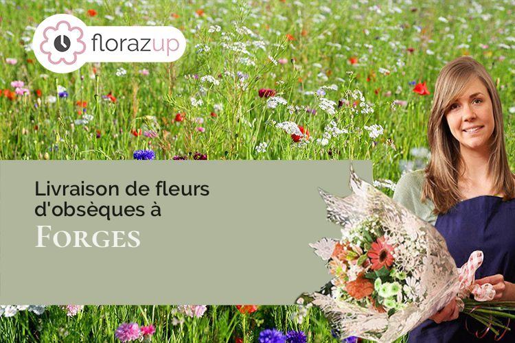couronnes de fleurs pour des obsèques à Forges (Vosges/88390)