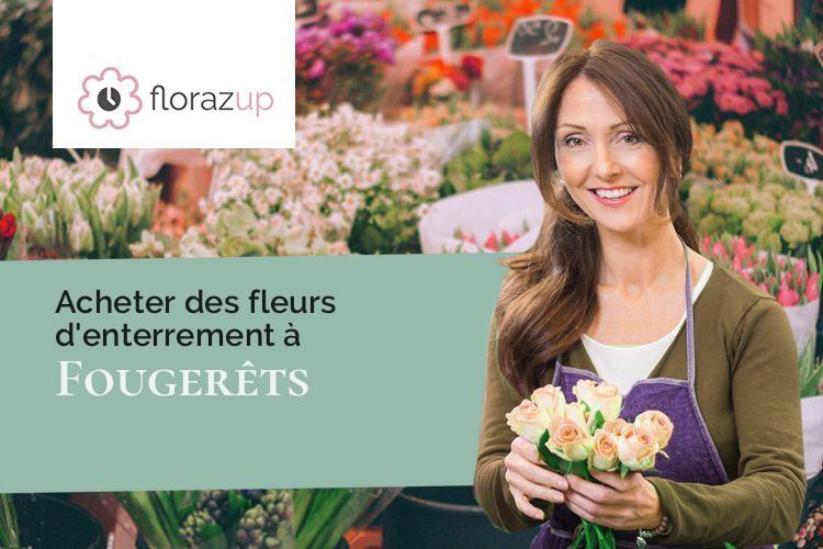 gerbes de fleurs pour un enterrement à Fougerêts (Morbihan/56200)
