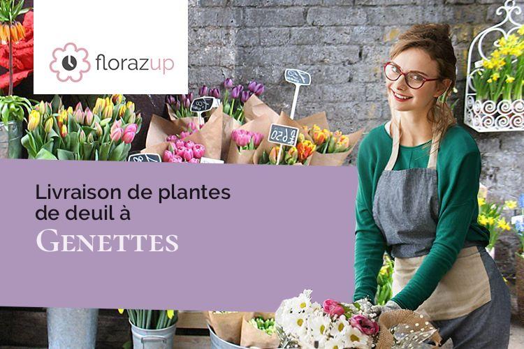 gerbes de fleurs pour un enterrement à Genettes (Orne/61270)