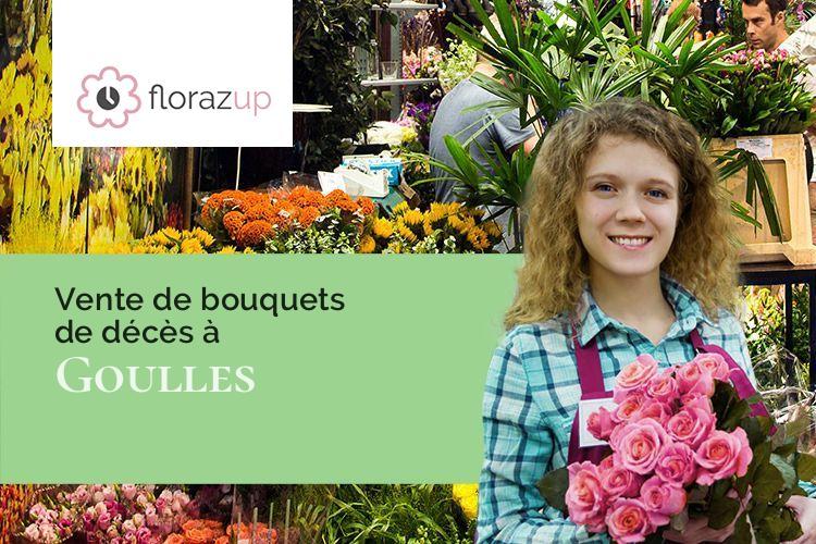bouquets de fleurs pour des funérailles à Goulles (Côte-d'Or/21520)
