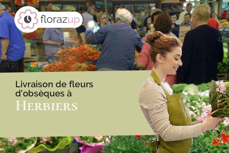 couronnes florales pour un deuil à Herbiers (Vendée/85500)