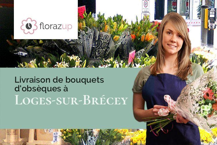 compositions de fleurs pour un deuil à Loges-sur-Brécey (Manche/50370)
