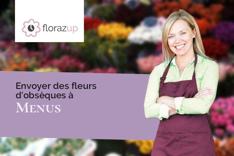 fleurs deuil pour des funérailles à Menus (Orne/61290)