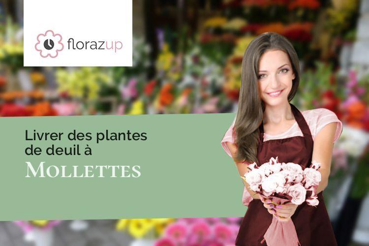 couronnes florales pour un deuil à Mollettes (Savoie/73800)