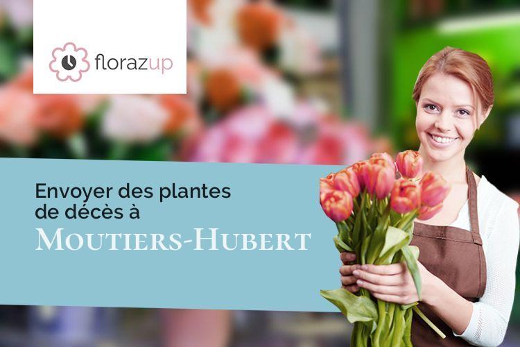 compositions de fleurs pour des funérailles à Moutiers-Hubert (Calvados/14140)