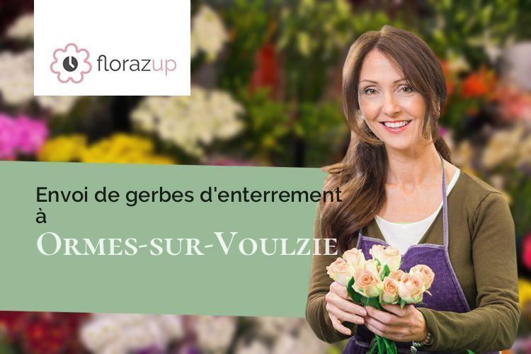 créations florales pour des obsèques à Ormes-sur-Voulzie (Seine-et-Marne/77134)