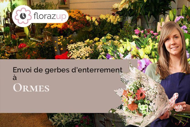 gerbes de fleurs pour des obsèques à Ormes (Vienne/86220)