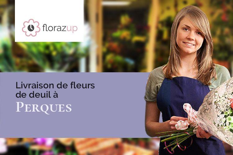 coeurs de fleurs pour un deuil à Perques (Manche/50260)