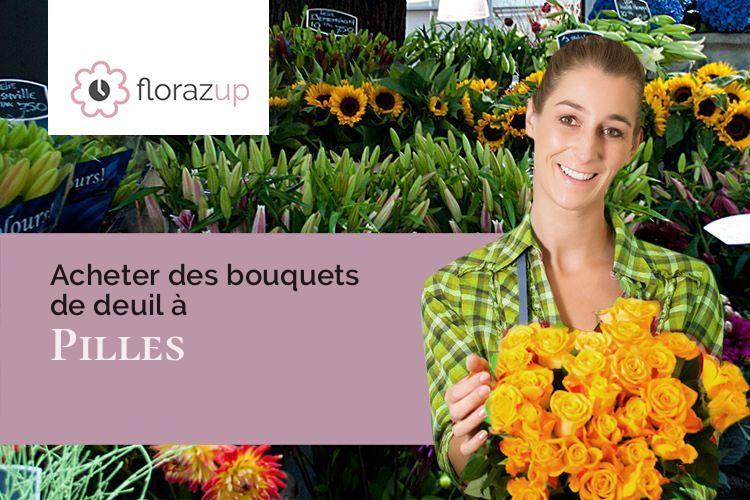 créations florales pour un enterrement à Pilles (Drôme/26110)