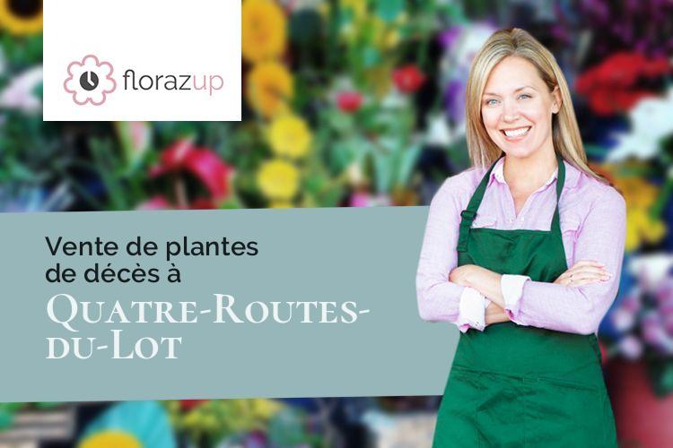 coeurs de fleurs pour des funérailles à Quatre-Routes-du-Lot (Lot/46110)