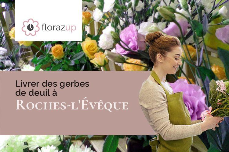 coeurs de fleurs pour un deuil à Roches-l'Évêque (Loir-et-Cher/41800)