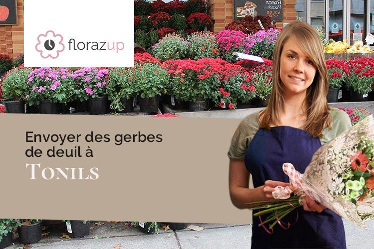 couronnes florales pour des funérailles à Tonils (Drôme/26460)