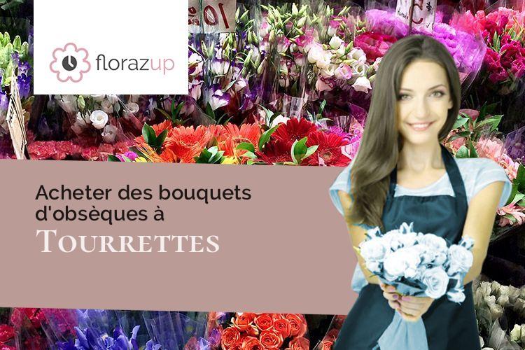 couronnes florales pour un deuil à Tourrettes (Drôme/26740)