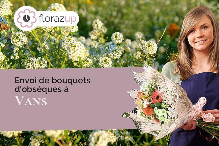 fleurs deuil pour un enterrement à Vans (Ardèche/07140)