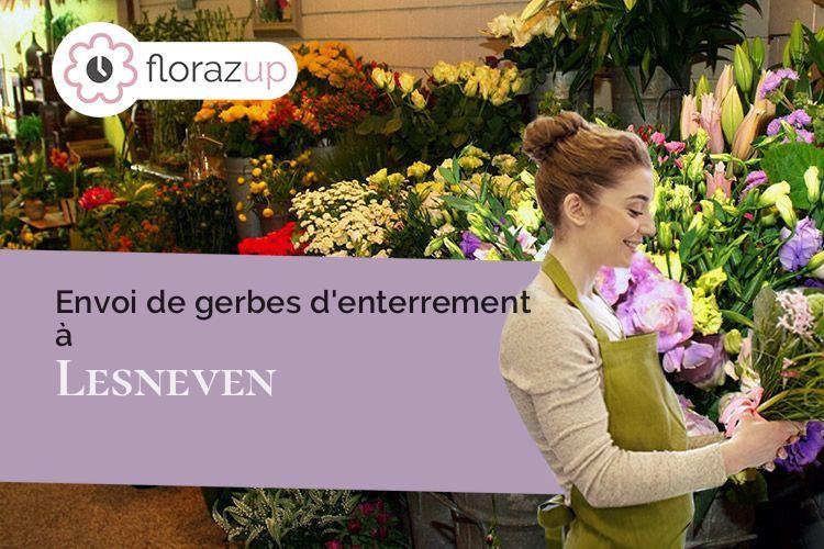 gerbes de fleurs pour des funérailles à Lesneven (Finistère/29260)