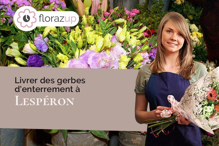gerbes de fleurs pour un deuil à Lespéron (Landes/40260)
