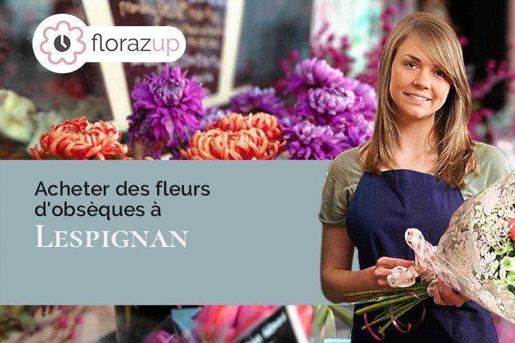 coupes de fleurs pour un décès à Lespignan (Hérault/34710)