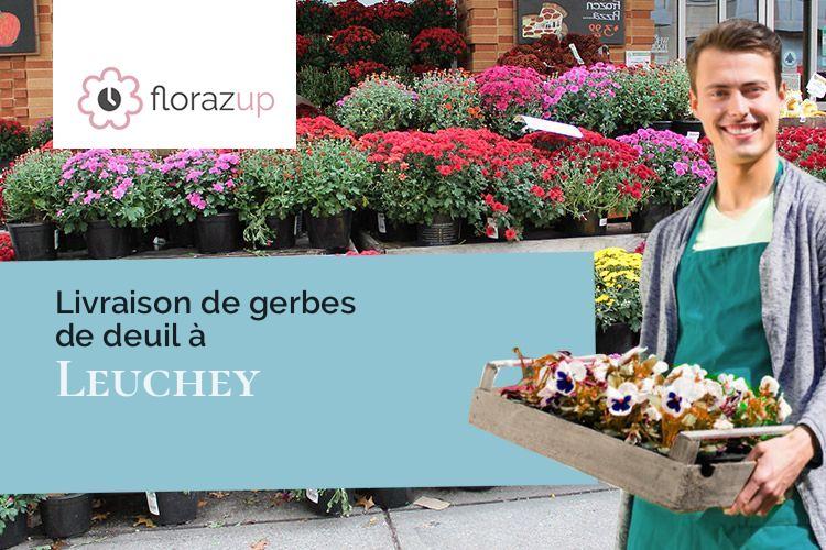 gerbes de fleurs pour un enterrement à Leuchey (Haute-Marne/52190)