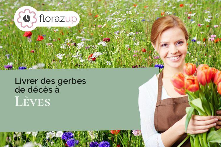 coeur de fleurs pour des funérailles à Lèves (Eure-et-Loir/28300)
