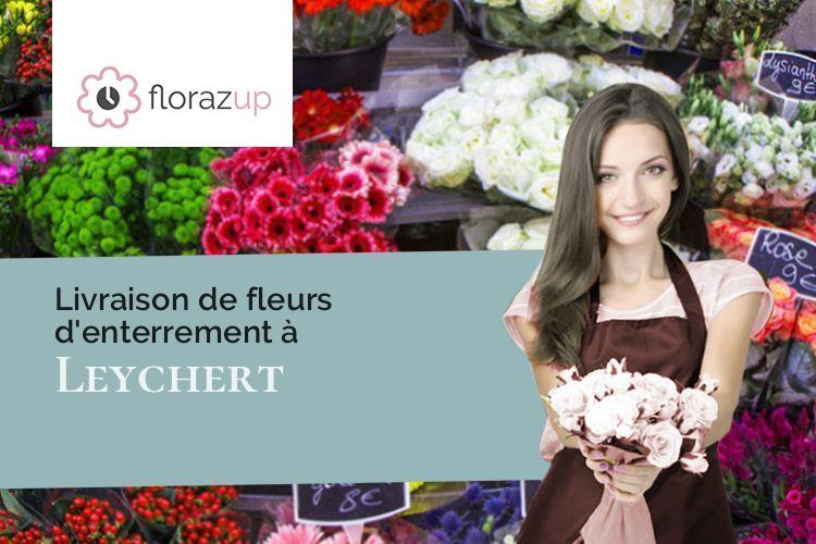couronnes de fleurs pour un enterrement à Leychert (Ariège/09300)