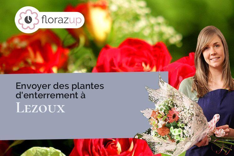 couronnes florales pour un deuil à Lezoux (Puy-de-Dôme/63190)