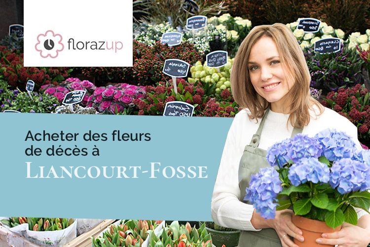 créations de fleurs pour un enterrement à Liancourt-Fosse (Somme/80700)